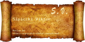 Sipiczki Viktor névjegykártya