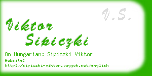 viktor sipiczki business card